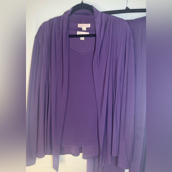 Coldwater Creek 3 pc purple set Sz Large - Picture 2 of 6
